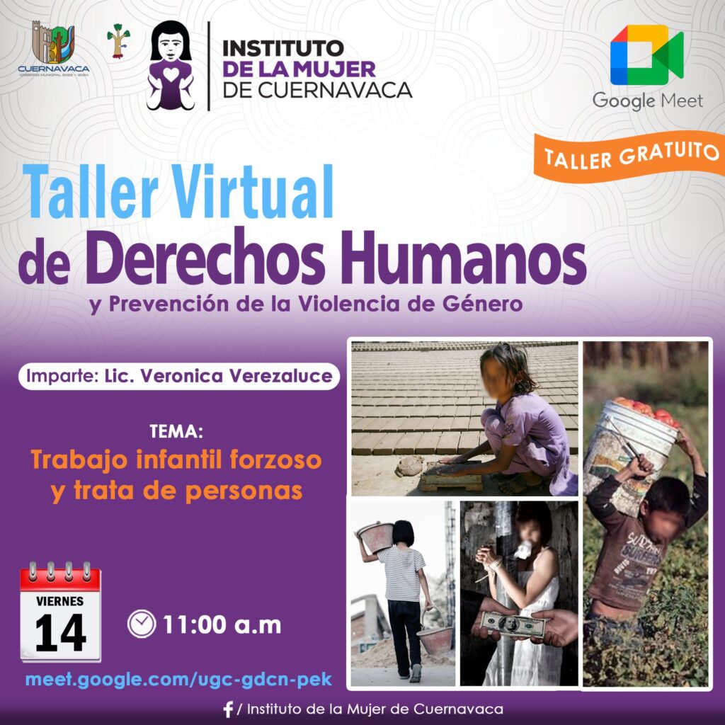 Derechos humanos y prevención de la violencia de género, Taller virtual del Instituto de la Mujer de Cuernavaca