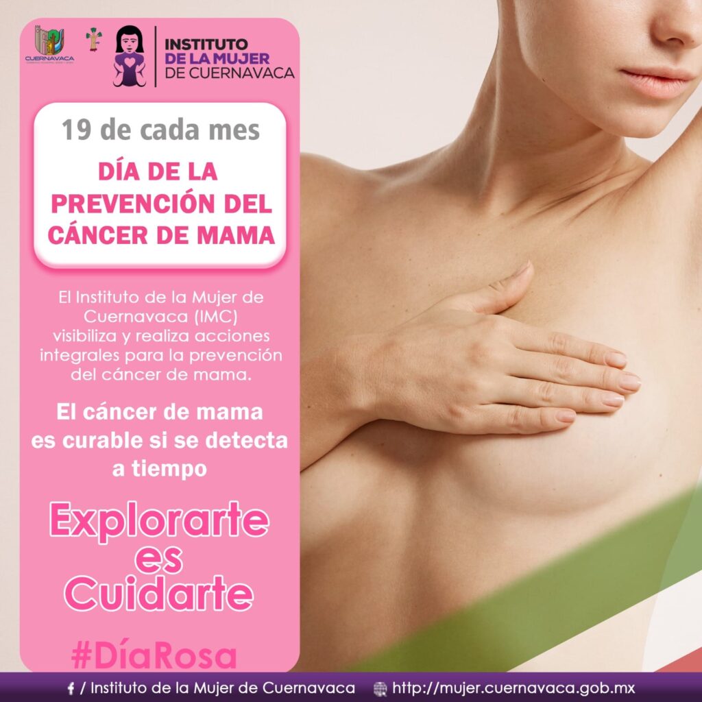 Día de la prevención del cáncer de mama 19 de cada mes - Instituto de la Mujer de Cuernavaca