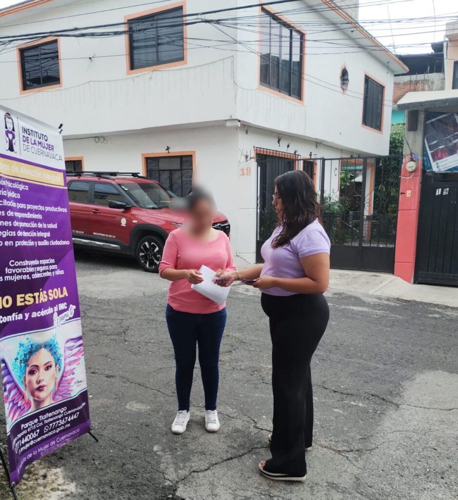 En caso de vivir un episodio de violencia, recuerda que no estás sola”. l Instituto de la Mujer de Cuernavaca (IMC) participó, en coordinación IMM