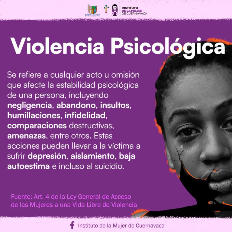 Tipos de violencia -Violencia Psicológica - Instituto de la Mujer de Cuernavaca