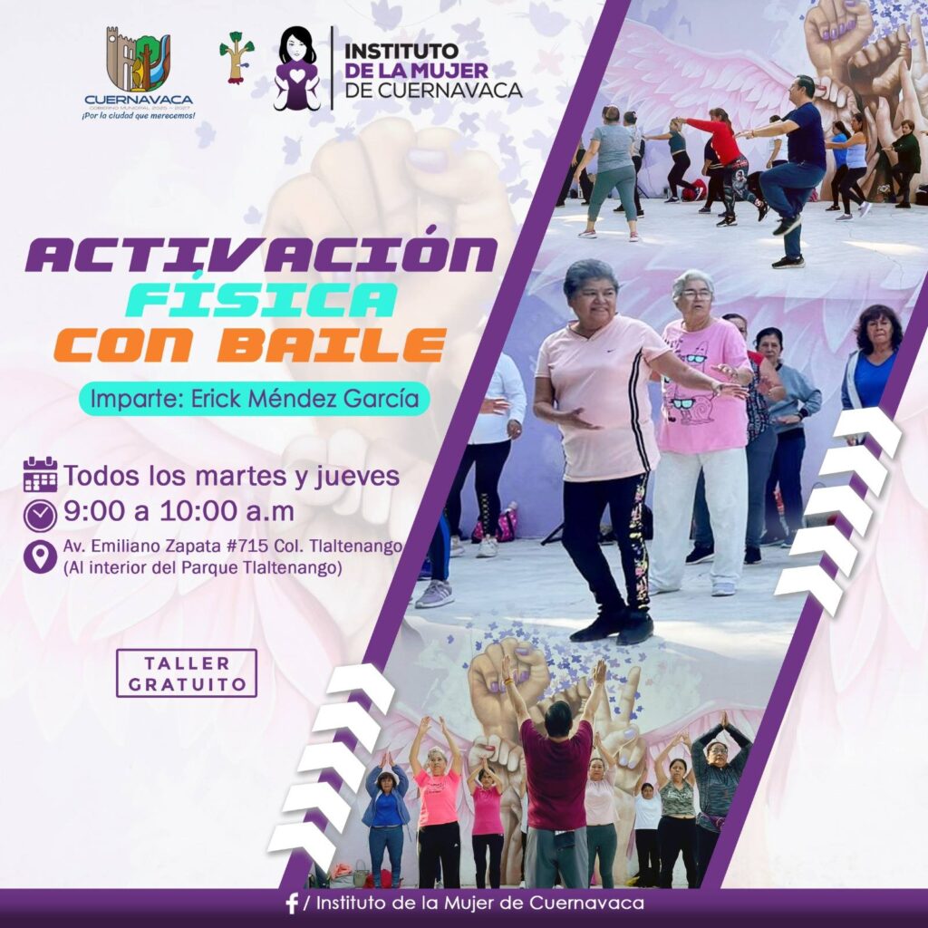 Activación física con baile - Instituto de la Mujer de Cuernavaca