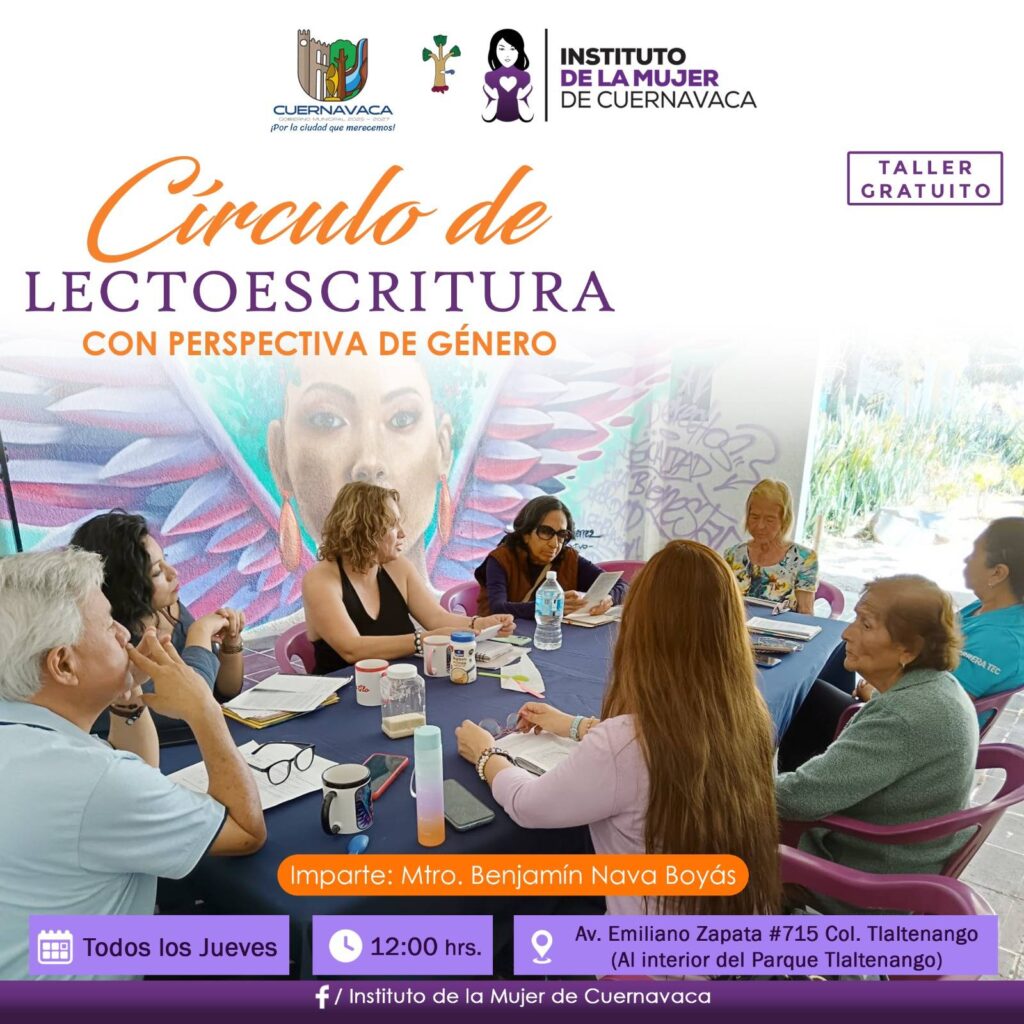 Taller de Circulo de Lectoescritura con perspectiva de género - Instituto de la Mujer de Cuernavaca