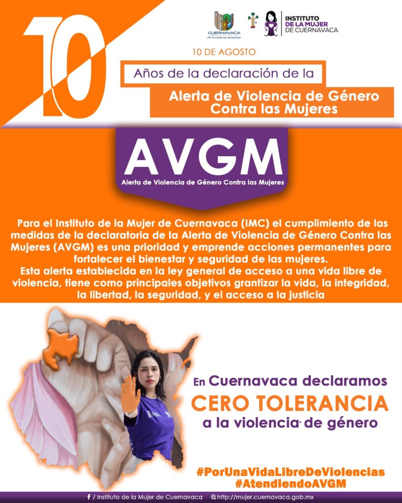 10 años de la Declaratoria de la Alerta de Violencia de Género contra las Mujeres (AVGM) en Morelos