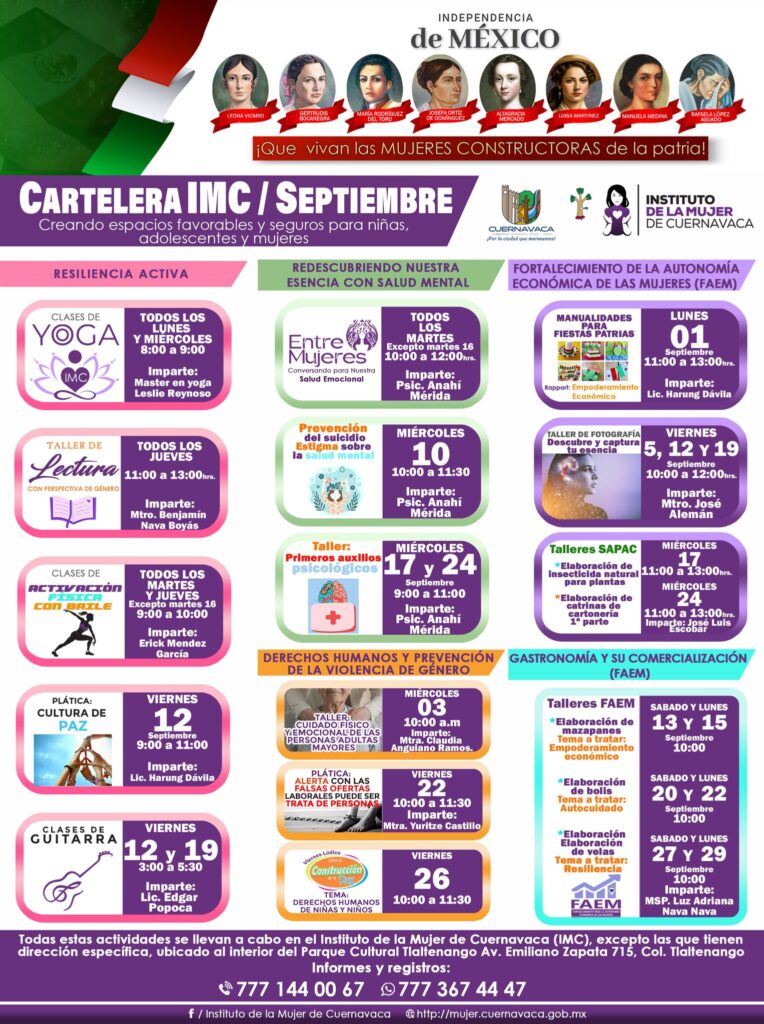 Cartelera de septiembre 2025 - IMC