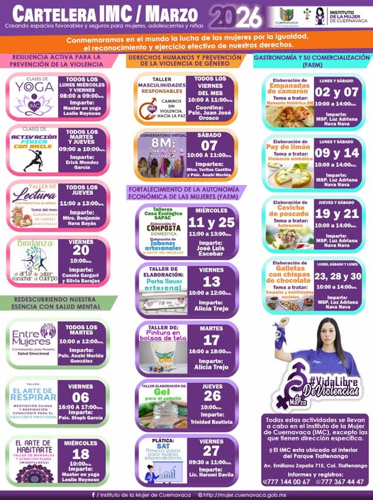 Cartelera IMC - Marzo 2026