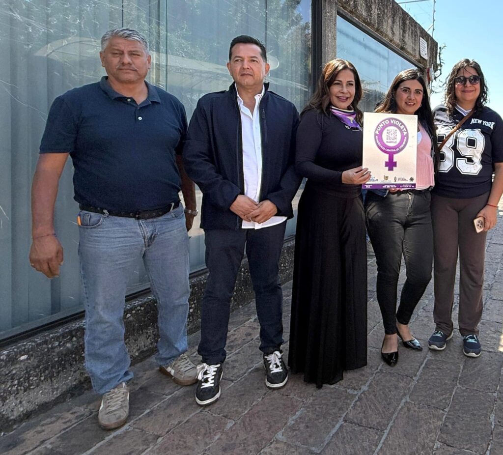 Marcha exploratoria de seguridad con perspectiva de género en la UAEM e instalación de Puntos Violeta en Cuernavaca.