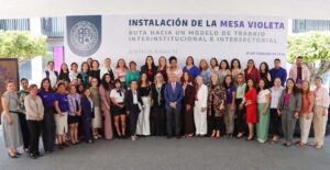 Participación del Instituto de la Mujer de Cuernavaca en la instalación de la Mesa Violeta, espacio de coordinación interinstitucional para fortalecer el acceso a la justicia y la atención a mujeres víctimas de violencia.