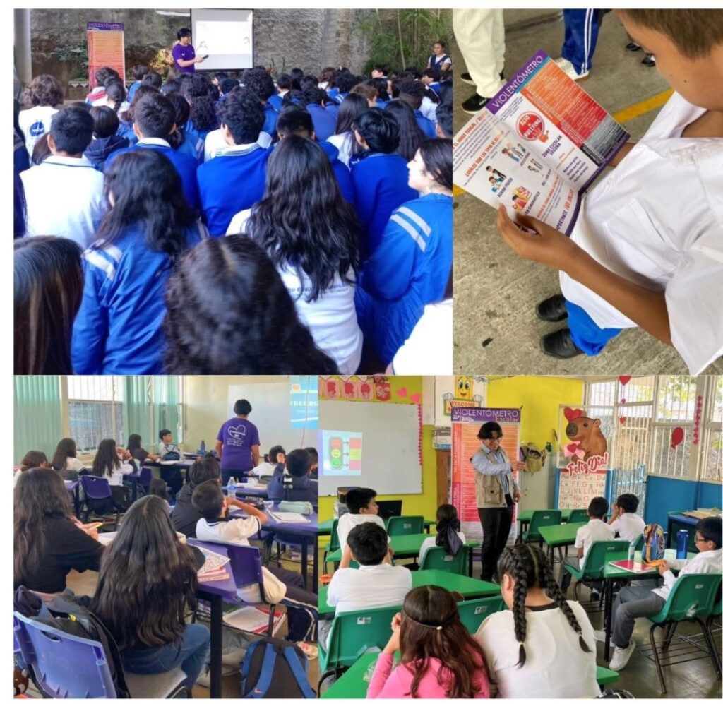 Estudiantes participan en pláticas del Instituto de la Mujer de Cuernavaca sobre cultura de paz, emociones y prevención del acoso escolar.