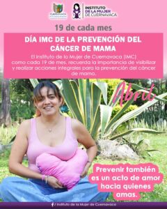 Campaña del IMC para la prevención del cáncer de mama y promoción del autocuidado en mujeres de Cuernavaca.