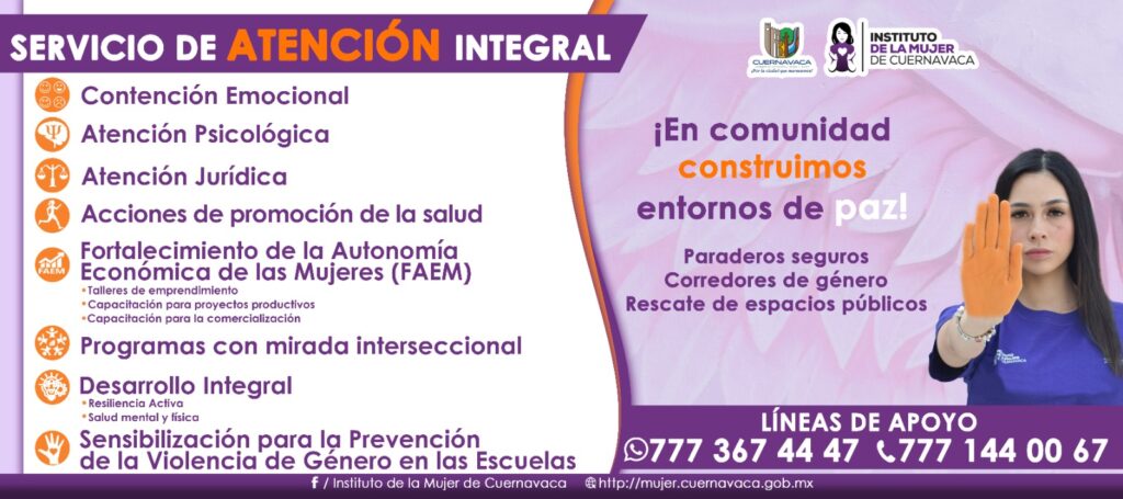 Servicios de Atención Integral en el Instituto de la Mujer de Cuernavaca (IMC)