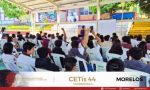 Estudiantes del CETis 44 participan en las pláticas Tecnología sin Violencia y Habilidades para la Vida impartidas por el IMC durante la Semana Nacional de Vinculación 2026.
