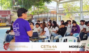Estudiantes del CETis 44 participan en las pláticas Tecnología sin Violencia y Habilidades para la Vida impartidas por el IMC durante la Semana Nacional de Vinculación 2026.