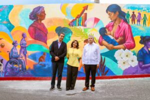 Autoridades municipales, representantes del IMC, INSP y comunidad participan en la inauguración del primer Corredor de Género Seguro de Cuernavaca, con acciones de recuperación urbana y prevención.