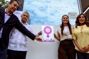 Autoridades municipales, representantes del IMC, INSP y comunidad participan en la inauguración del primer Corredor de Género Seguro de Cuernavaca, con acciones de recuperación urbana y prevención.
