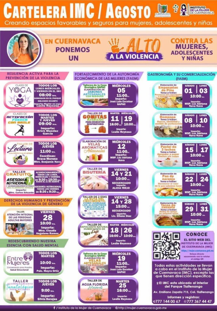 Cartelera IMC - Agosto 2026
