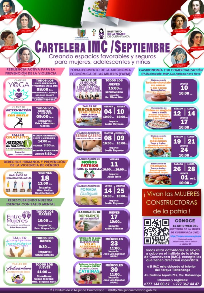 Cartelera IMC - Septiembre 2026