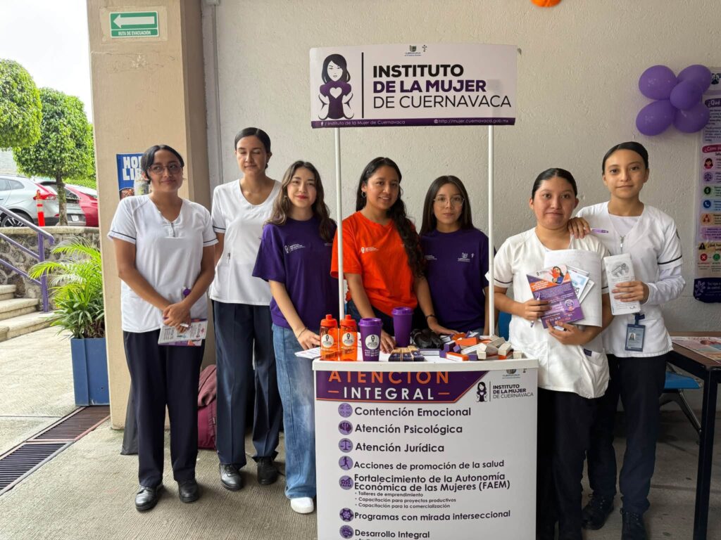 IMC participa en la Jornada de Sensibilización y Prevención de las Violencias de la Facultad de Enfermería de la UAEM, con una plática informativa y el Módulo Violeta Itinerante.